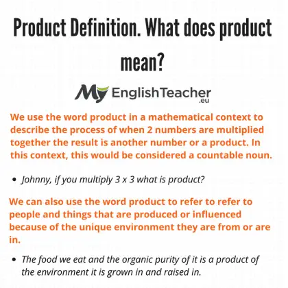 Product Definition What Does Product Mean MyEnglishTeacher Eu