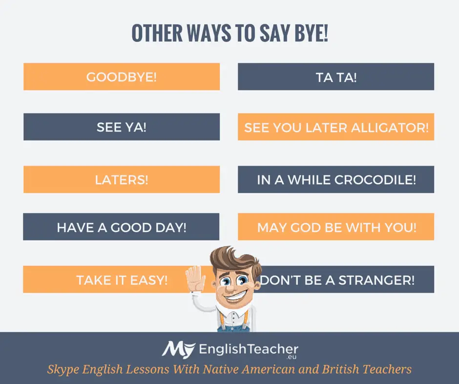 Different Ways To Say Bye Bye Myenglishteacher Eu Blog