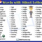 silent letters words