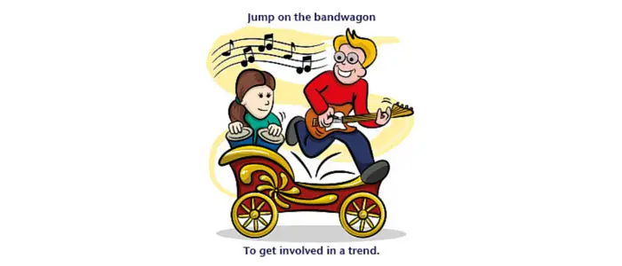 Bandwagon the jump meaning on [영어표현] on