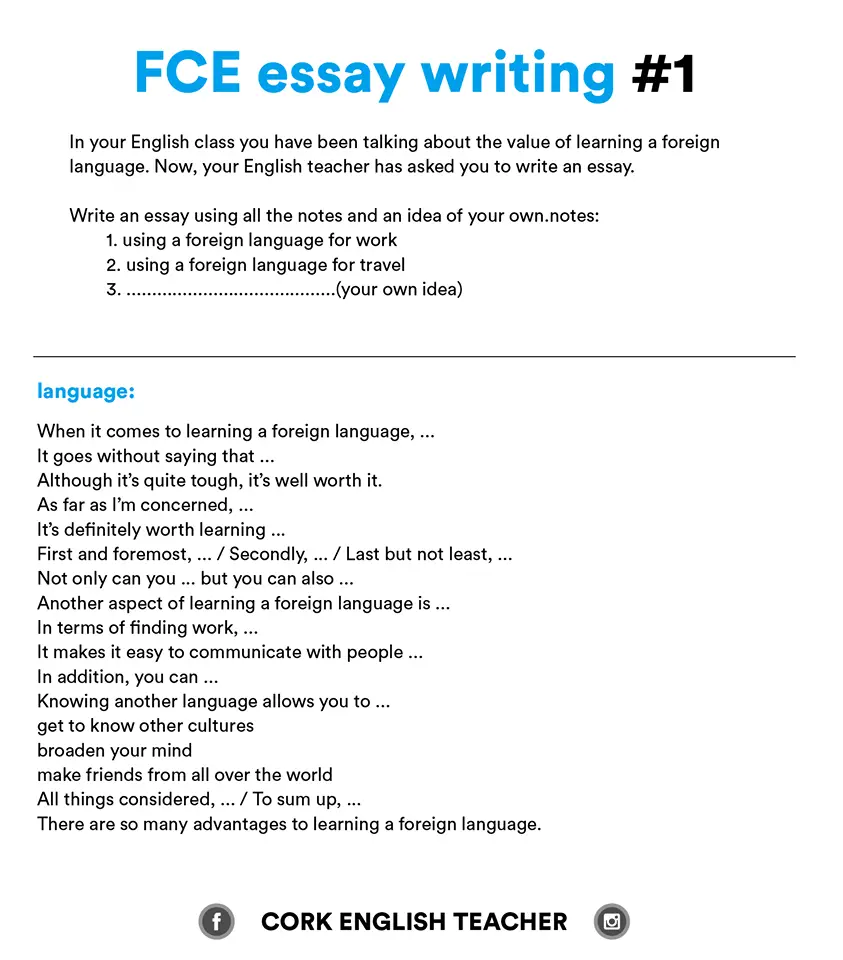 fce exam essay examples