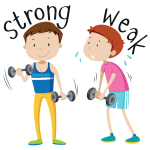 strong vs weak, life vs live