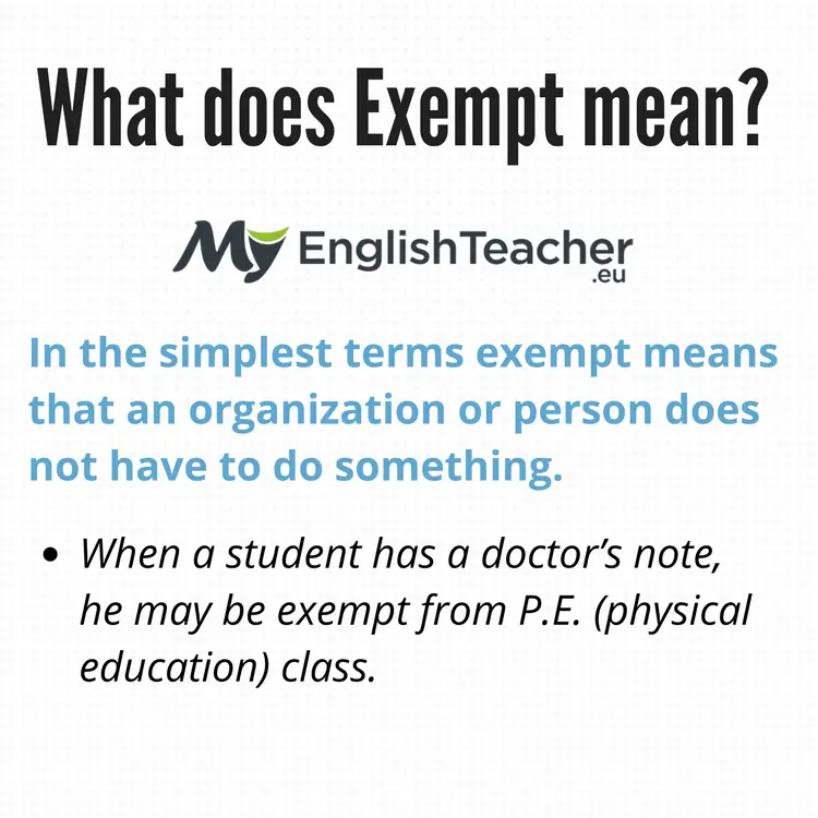 exempt assignment meaning