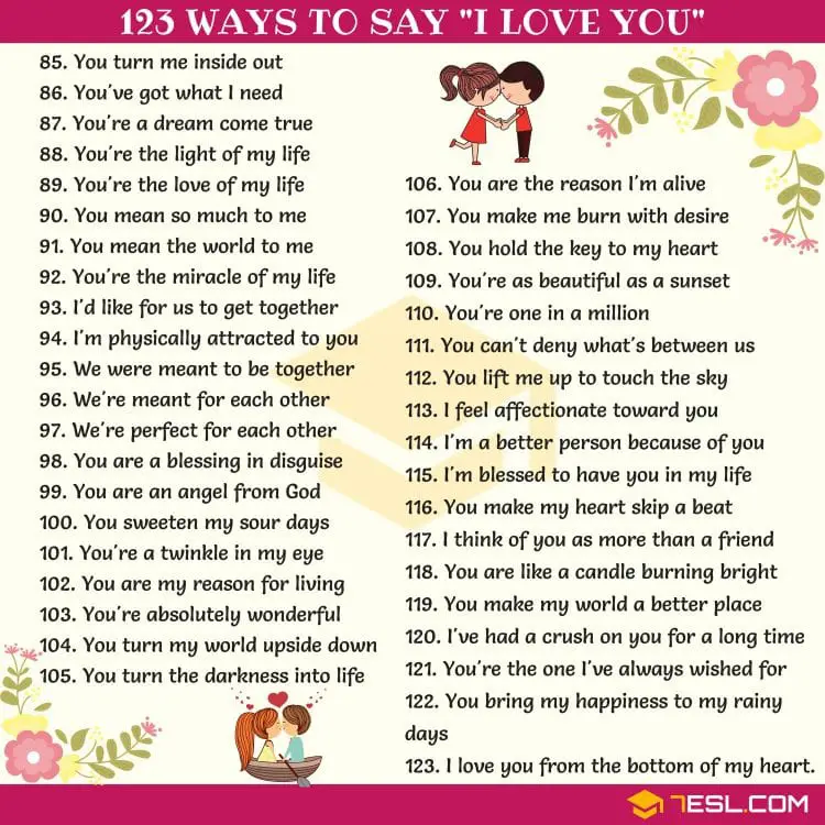 Say I Love You Ultimate List Of 173 Sayings