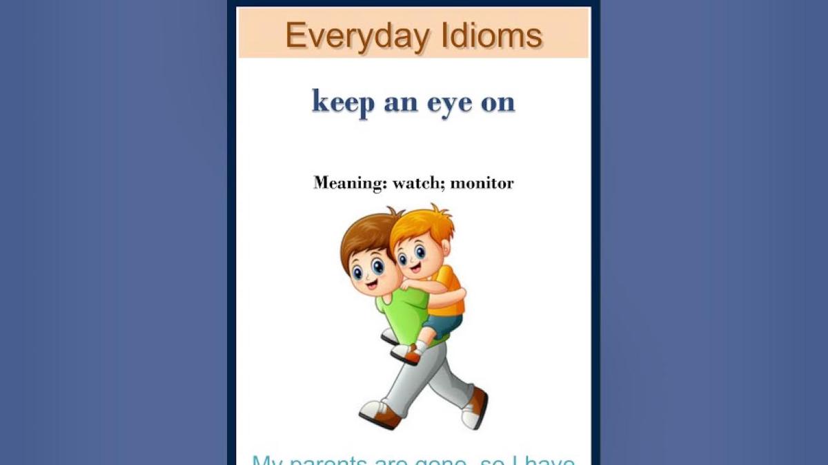 'Video thumbnail for Keep an eye on meaning | keep an eye on sentences | Common English Idioms #shorts'