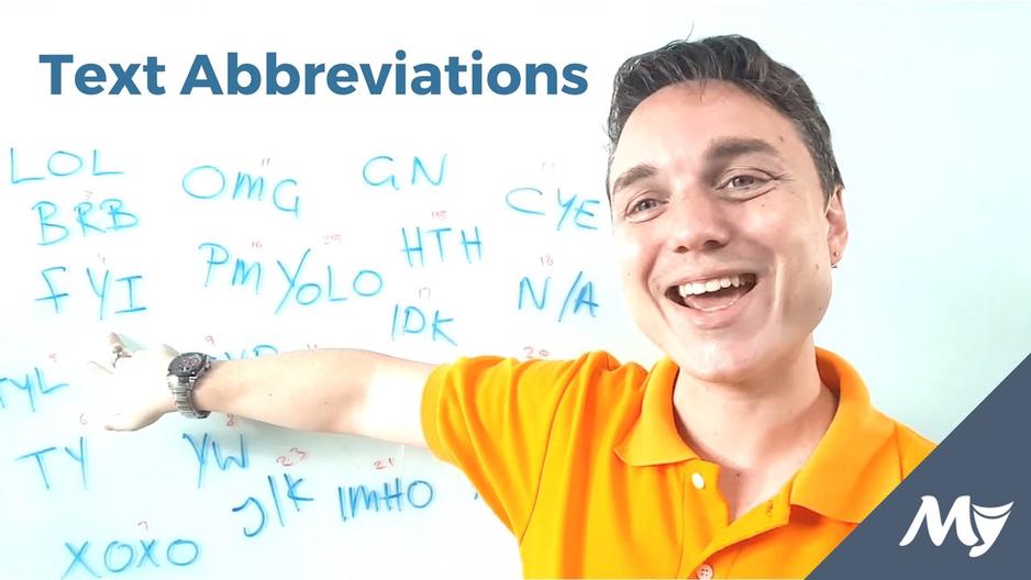 'Video thumbnail for Text Abbreviations and their meanings'