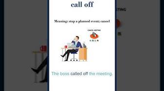 'Video thumbnail for "Call off" meaning | "call off" in a sentence | Common English Idioms #shorts'