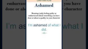 'Video thumbnail for Ashamed Meaning | Ashamed in a Sentence | Most common words in English #Shorts'