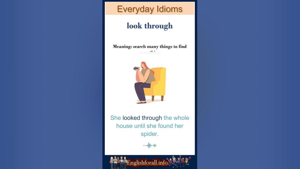 'Video thumbnail for Look through meaning | look through sentences | Common English Idioms #shorts'