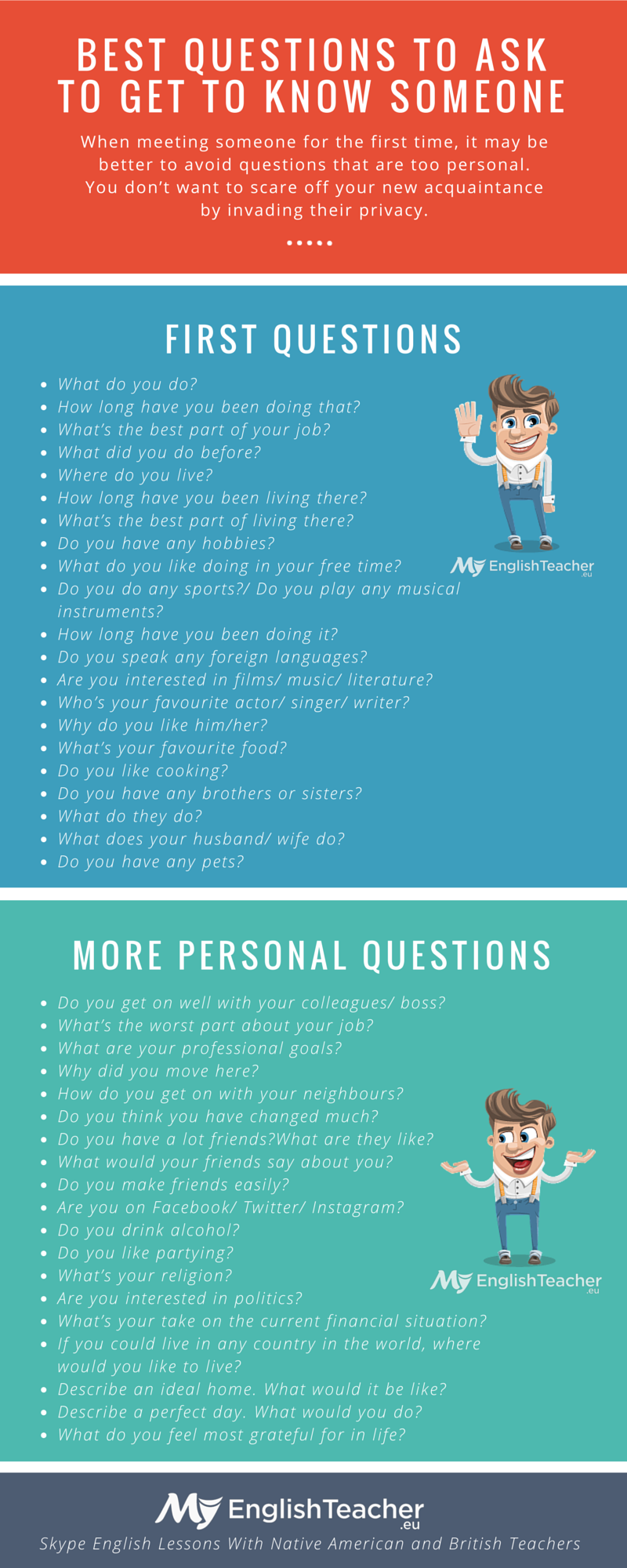 Best questions to ask to get to know someone!